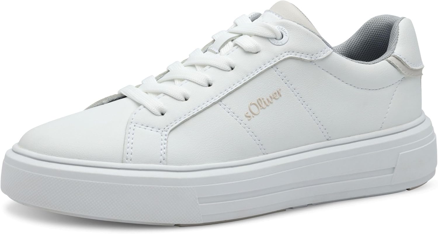 <strong>s.Oliver</strong><br> Женские  Flat with Thick Sole Vegan(White) 41 EU White 41 EU