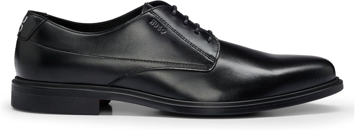 <strong>HUGO</strong><br> Мужские  Kerr Derb Nappa Leather Derbys with Stack Detail Size