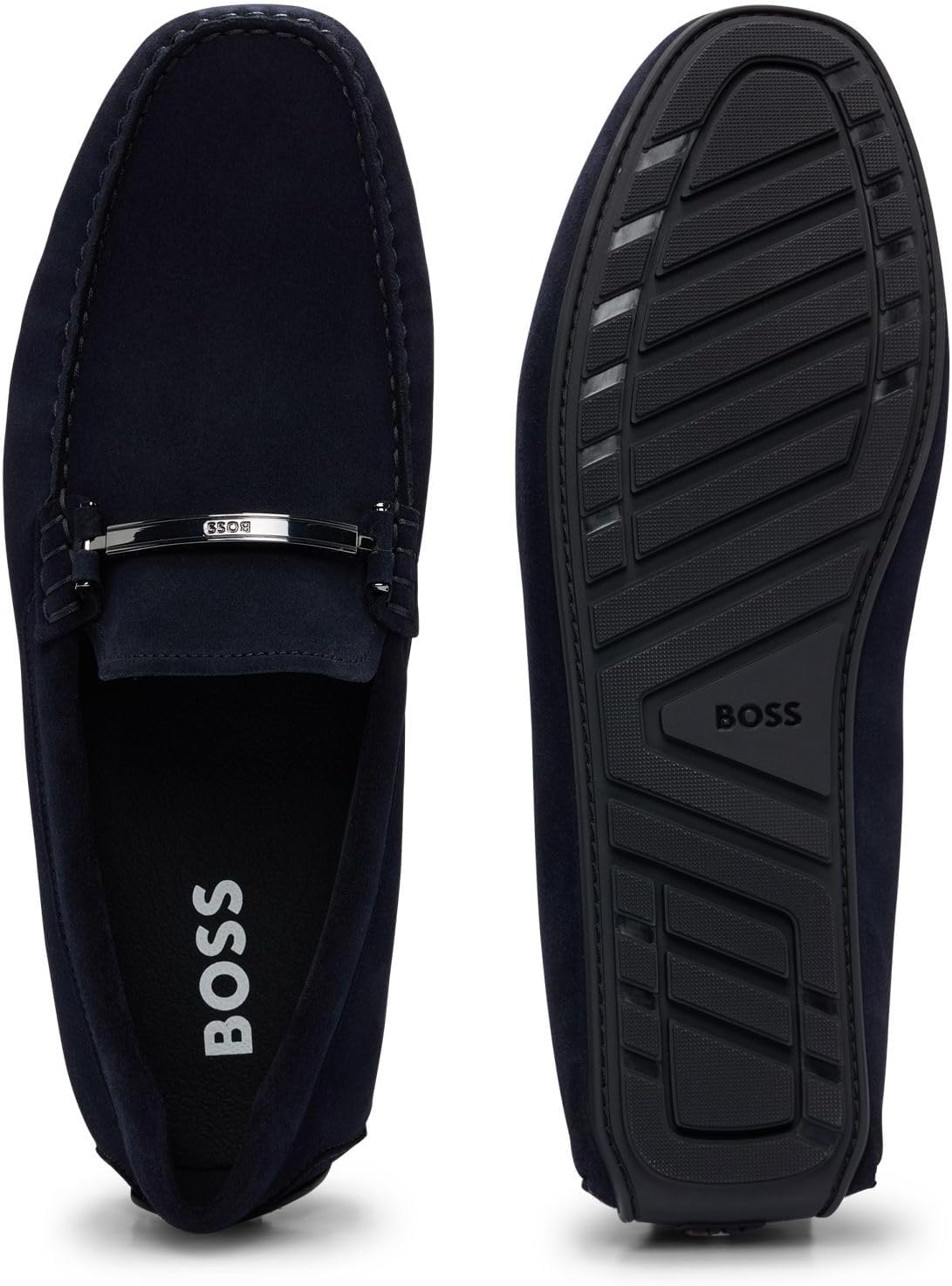 <strong>BOSS</strong><br> Мужские Noel Mocc Suede Moccasins with Metal Details Full Lining Size — изображение 4