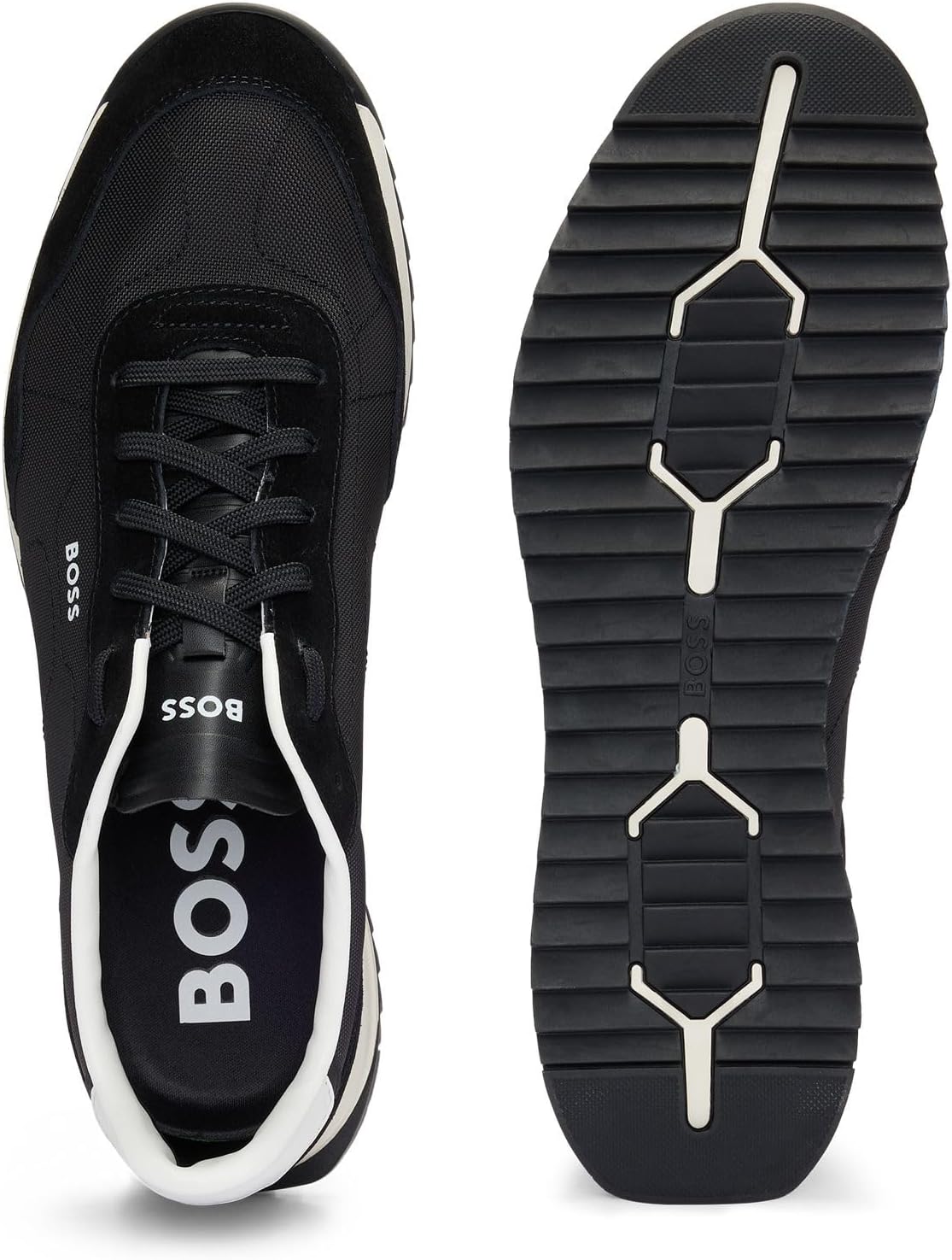 <strong>BOSS</strong><br> Мужские Zayn Lowp in Textured Fabric with Suede Detailing Size — изображение 3